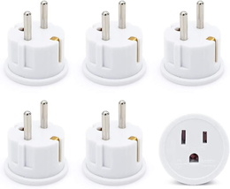 All-In-One International Travel Plug Adapter, USA to European-Type E/F for Cell - £10.81 GBP