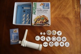 Vtg 1998 Cookie Press Food Decorator Easy Action HUTZLER 2 Tone Cookies ... - $10.40
