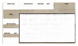 Bob Weir Concert Ticket Stub Peut 14 1991 Chicago Illinois - £44.84 GBP