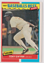 Tony Gwynn Padres Outfield 1987 Fleer BASEBALLS BEST Card # 17 Near Mint - $1.67