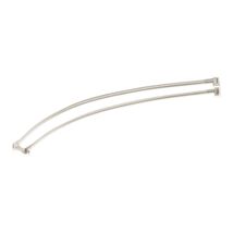 Signature Hardware 466777 60" Curved Brass Shower Rod - Brushed Nickel - $105.90