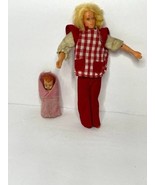 Vintage Collectible Miniature Dollhouse Dolls Mom &amp; Baby - $22.74