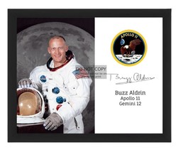 Buzz Aldrin 2ND Man On The Moon Apollo 11 Mission Patch 8X10 Framed Photo - £15.70 GBP