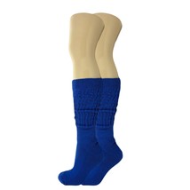 Royal Blue Slouch Socks for Women  Extra Long and Heavy Shoe Size 5-10 - £7.69 GBP+