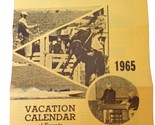1965 North Dakota Vacanza Calendario Di Eventi Pubblicità Viaggio Brochure - $10.20