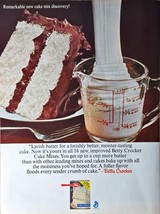 Betty Crocker Cake Mixes lavish batter crumb of cake-1964 Vintage Print Ad - $161.49 MXN