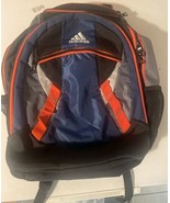 Adidas Backpack Laptop 5 Pocket Grey/Blue/Orange - $22.99