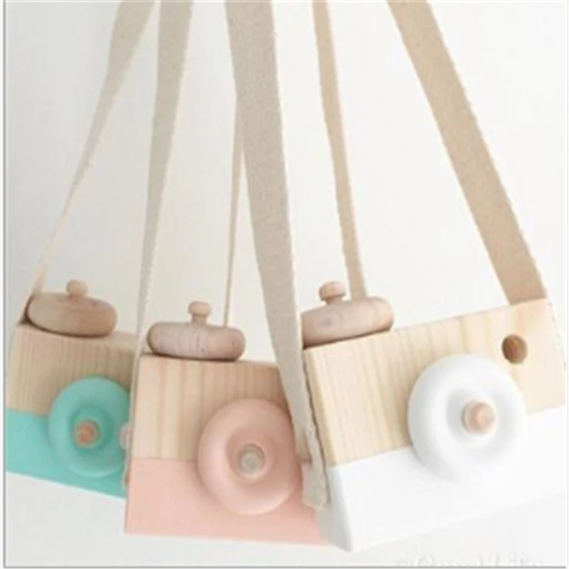 Cute Nordic Hanging Wooden Camera Toys Kids Toy Gift 10*8*5.5cm Room Decor - £10.93 GBP+
