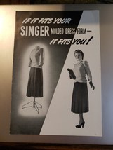 Singer Molded Dress Form -if it fits your singer it fits you 1941 booklet - $18.69
