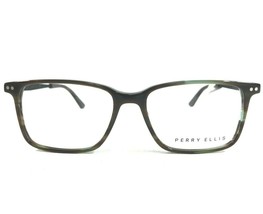 Perry Ellis PE 379-1 Eyeglasses Frames Brown Blue Green Horn Square 53-16-145 - £33.46 GBP