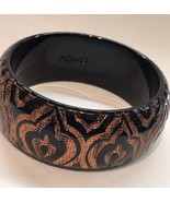 Pono Statement Bangle Bracelet by Joan Goodman - Copper Metallic &amp; Black... - £55.95 GBP