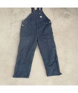 Carhartt Double Knee Overalls Mens R37 Black Canvas Fit 50x32 Carpenter ... - $51.12 CAD
