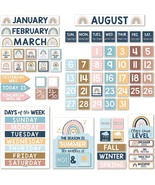 Boho Rainbow Classroom Calendar | Bulletin Board | Classroom Supplies - $413.22 MXN