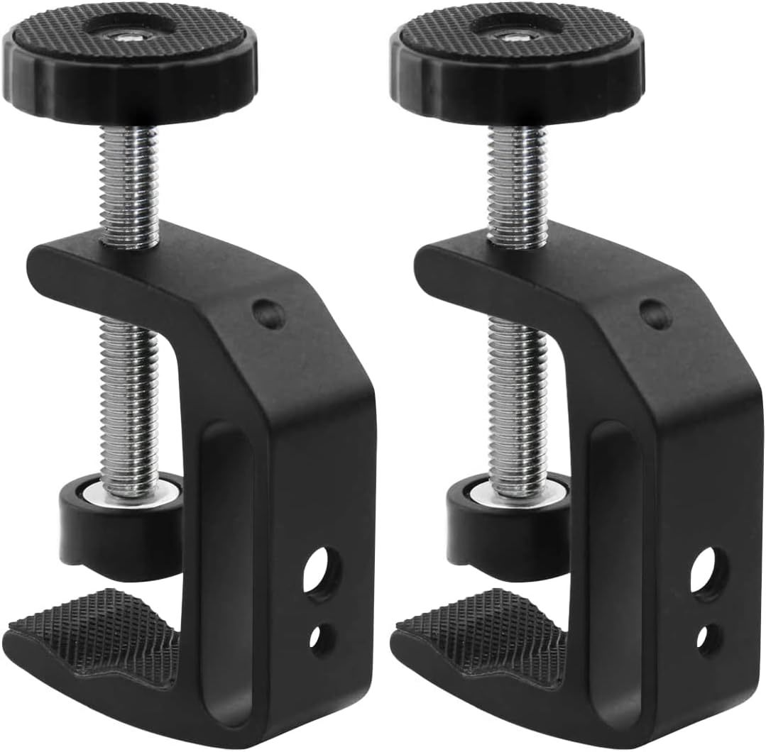Universal C-Clamp With 1/4 And 3/8 Thread Hole For Desktop Mount Holder ... - $18.59