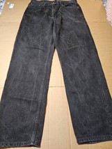 Vintage Levis 550 Jeans Men 34x34 Black Relaxed Fit Straight Leg High Rise  - $18.49