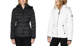 Nautica Women&#39;s Water Resistant Puffer Removable Hood Full Zip Jacket - $49.99