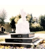 1984 Job Statue Photograph Crystal Cathedral Grounds Garden Grove Califo... - $19.99