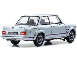 BMW 2002 Turbo Silver w Red Blue Stripes 1/18 Diecast Car Kyosho - £192.68 GBP
