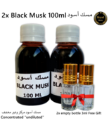 2x Black Musk 100ml Concentratedl Arabian mesk Thick perfume tahara oil ... - £40.01 GBP