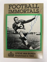Steve Van Buren (d. 2012) Signed Autographed 1985 Football Immortals Foo... - $20.74 CAD