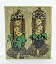 Vintage Hazel&#39;s Kaboodles - Macrame Plant Holders Kit with Seeds (5&quot; x 17&quot;) HK76 - £17.90 GBP