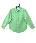 Dressed Up By Gymboree Boys Size 5-6 Spring Green Linen Long Sleeve Butt... - €11,24 EUR
