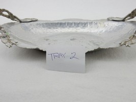 Vintage Hammered Aluminum Oval Dish #404 Hand Wrought Creations by Rodney Kent 2 - £8.57 GBP