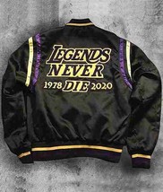 Stephen A Smith Kobe Bryant Satin Black Jacket Mamba Legend Never Die Jacket - £107.37 GBP