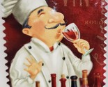 1 Resin Fridge Magnet (2.5&quot;x3&quot;) FAT CHEF WITH GLASS OF WINE, VIN,  FREE ... - $8.90