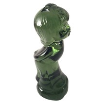 Vintage Fenton Green Glass Kissing Girl Figurine 4.5&quot; - £11.21 GBP