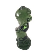 Vintage Fenton Green Glass Kissing Girl Figurine 4.5&quot; - £11.08 GBP