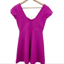 Urban Outfitters Womens Size 0 Maria Ponte Dress Skater Hot Fuchsia Pink Stretch - £15.42 GBP