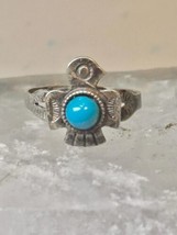 Phoenix ring turquoise size 5.50 Navajo sterling silver women - £52.95 GBP