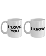 I Love You I Know Mug Set Funny His Her Gift Star Anniversary Wars Movie... - £25.66 GBP