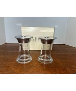 New Ralph Lauren Ella 5&quot; Crystal Candle Holders Pair NIB - $41.11 CAD