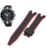 Sportura Barcelona SNAE93P1 21mm Black Rubber Strap For Seiko - $34.99