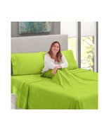  Solid Green Bed Sheets Set   4-pc Full Queen King Size Bedsheets Set - $36.00+