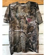 Red Head Camo Realtree Wild berry Bling Wm&#39;s M Top Stretch Shirt Hunting... - $23.51