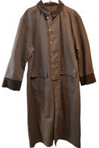 VTG Scully Men&#39;s Canvas Duster Cowboy Ranch Coat Dark Brown Corduroy Col... - £83.73 GBP