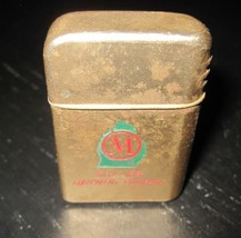Vintage BOWERS Gold Tone Aluminum Business  MILLER Equipment Company Lighter  - £9.50 GBP