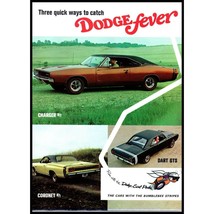 1968 Dodge Fever Charger Coronet R/T Dart GTS Vintage Print Ad Mac Cave Wall Art - £8.25 GBP