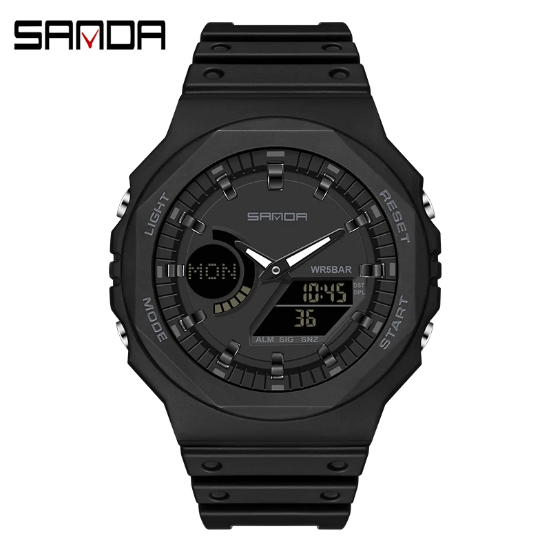 SANDA Outdoor  Series Men Watch HD Digital Display Electronic Watch Multifunctio - £48.93 GBP