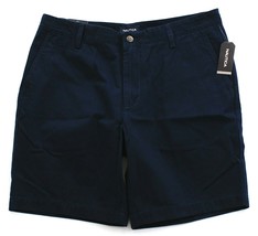 Nautica Navy Blue Blue Flat Front Cotton Casual Shorts Men&#39;s NWT - £43.90 GBP