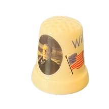 William H Taft 27th US President Thimble Franklin Mint Danbury figurine flag vtg - £15.55 GBP