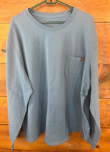 LL Bean Mens T-Shirt 3XL Long Sleeve Blue Traditional Fit Heavyweight Po... - $436.81 MXN