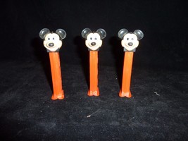 Lot of 3 Vintage Red PEZ with Feet Mickey Mouse Made in Austria Hungary - $14.80