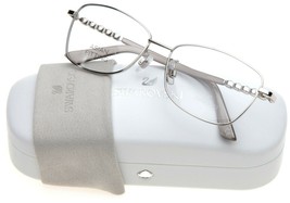 New Swarovski Dahlia Sw 4109 016 Silver Eyeglasses Glasses 57-16-140 B39mm Italy - £116.13 GBP