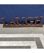 Resin Table Top Laugh Plaque 10 1/2” X 2 1/2” - £9.73 GBP