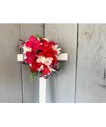Valentine cemetery, heart grave decor, red hydrangeas - $26.00