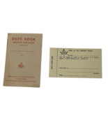 The Master Mason Booklet Dues Book &amp; Membership Card Old Stock Unused 19... - $629.37 MXN